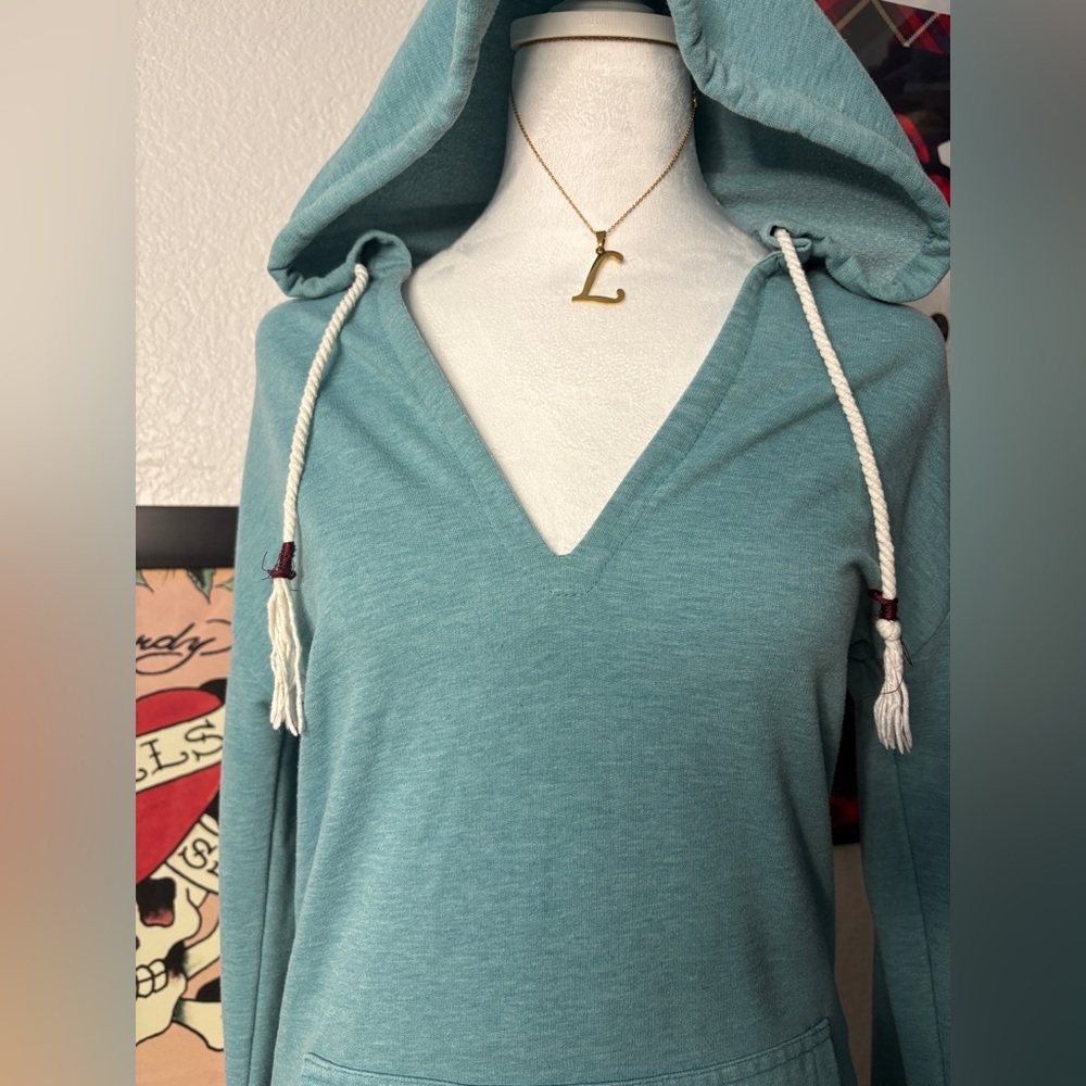 Blue Roxy V-Neck Sweater Top - Picture 3 of 7